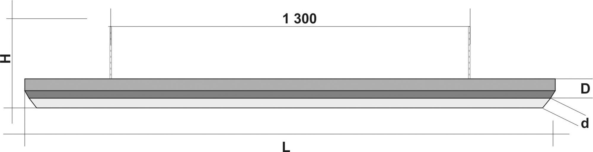 Лампа Evolution Президент Экзотик 4 секции ясень(ширина 600)